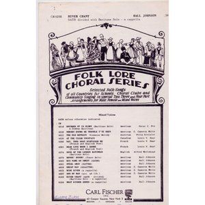 VINTAGE  FOLK LORE CHORAL SERIES River Chant 1947